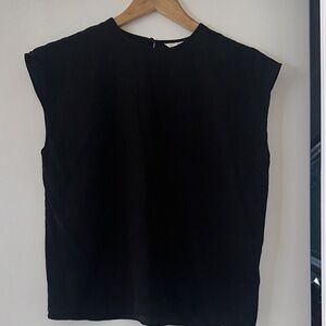 Banana Republic Black Sleeveless Boxy Tank Top